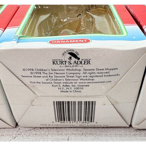 1998 Kurt Adler Sesame Street Christmas Ornament Lot Of 3 - Picture 4 of 13